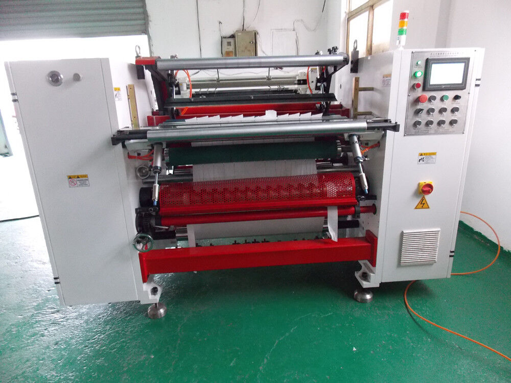 Cash Register Paper slitting and rewinding machine , Log roll slitting machine
